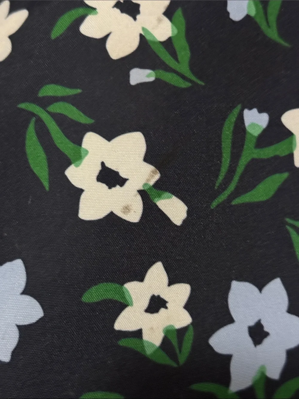 Kate Spade Tote-Navy Floral-Cloth-OpenTop-Large Size-GUC